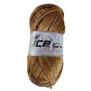 ICE Ballerina Golden Brownish yarn with Silver Metallic Turkey